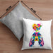 Cocker Spaniel Herz Farbe Besitzer Kissen mit Füllung 40x40 Geschenk Lustiger Spruch Geschenkidee Cocker Spaniel Liebhaber (Grau) Grau Trendation