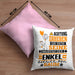 Enkel Geschenk Kissen mit Füllung 40x40 Lustiger Spruch Erheben Sie Sich Der Enkel Betritt den Raum (Grau) Rosa Trendation