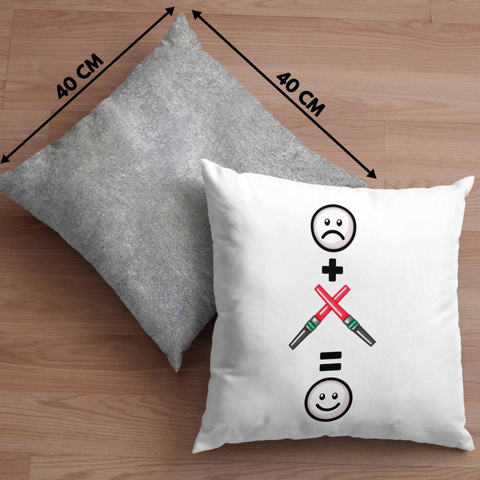 Fluglotse Kissen mit Füllung 40x40 Geschenk für Fluglotsen Lustige Geschenkidee :( + Fluglotse = :) Geburtstag (Grau) Grau Trendation