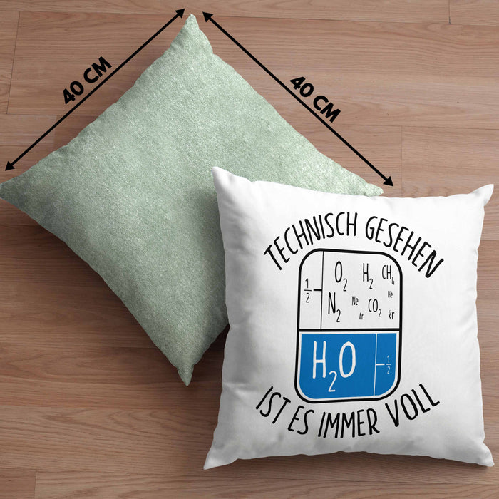 Lustige Kissen mit Füllung 40x40 mit technischem Spruch - Ideales Geschenk für Geburtstag (Grau) Grün Trendation
