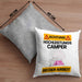 Camper Kissen mit Füllung 40x40 Geschenk Lustiger Spruch Geschenkidee für Camper Achtung Hochleistungs Camper Bei Der Arbeit (Grau) Grau Trendation