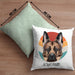 Schäferhund Besitzer Kissen mit Füllung 40x40 Geschenk Lustiger Spruch Geschenkidee Schäferhund Mama Papa (Grau) Grün Trendation