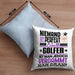 Golfer Geschenk Kissen mit Füllung 40x40 Lustige Geschenkidee für Golfer Geburtstag Niemand Ist Perfekt Aber Als Golfer Ist Man Nah Dran (Grau) Blau Trendation