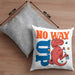Bouldern Kissen mit Füllung 40x40 für Kletterfans mit Dino-T-Rex Grafik "No Way Up" (Grau) Grau Trendation