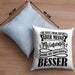Du Hast Zwar Recht Aber Meine Meinung Finde Ich Trotzdem Besser Kissen mit Füllung 40x40 Geschenk Lustiger Spruch Häferl (Grau) Blau Trendation