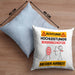 Bogenschütze Kissen mit Füllung 40x40 Geschenk Lustiger Spruch Geschenkidee für Bogenschütze Achtung Hochleistungs Bogenschütze Bei Der Arbeit (Grau) Blau Trendation