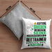 Reittrainer Geschenk Kissen mit Füllung 40x40 Lustiger Spruch Erheben Sie Sich Der Reittrainer Betritt den Raum (Grau) Grau Trendation