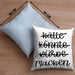 Hätte Könnte Würde Machen Kissen mit Füllung 40x40 Motivation Entrepreneur Sprüche Selbstständig (Grau) Blau Trendation
