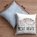Katze Mittelfinger Kissen mit Füllung 40x40 Geschenk Muffel Nicht Heute Kollegin Frauen (Grau) Blau Trendation