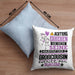 Großcousin Geschenk Kissen mit Füllung 40x40 Lustiger Spruch Erheben Sie Sich Der Großcousin Betritt den Raum (Grau) Blau Trendation