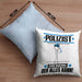 Polizist Kissen mit Füllung 40x40 Geschenk für Polizist Der Mann Der Alles Kann Geschenkidee zum Geburtstag (Grau) Blau Trendation