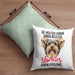 Yorkie-Besitzer Geschenk Kissen mit Füllung 40x40 Hund Yorkie Liebhaber Geschenkidee Die Meisten Hunde Haben Besitzer Yorkies Haben Personal (Grau) Grün Trendation
