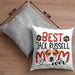 Jack Russell Mom Besitzerin Kissen mit Füllung 40x40 Geschenk Lustiger Spruch Geschenkidee Besitzerin Jack Russell Mama (Grau) Grau Trendation