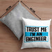 Ingenieur Kissen mit Füllung 40x40 Gadget Geschenk Ingeneur Geschenkidee Lustig (Grau) Grau Trendation