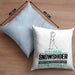 Snowshoer Geschenk Kissen mit Füllung 40x40 Ich Bin Snowshoer Aber Sag Doch Einfach Superheld Lustige Geschenkdiee für Snowshoer (Grau) Blau Trendation