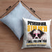 Border Collies Besitzerin Kissen mit Füllung 40x40 Geschenk Lustiger Spruch Geschenkidee Personal Stalker (Grau) Blau Trendation