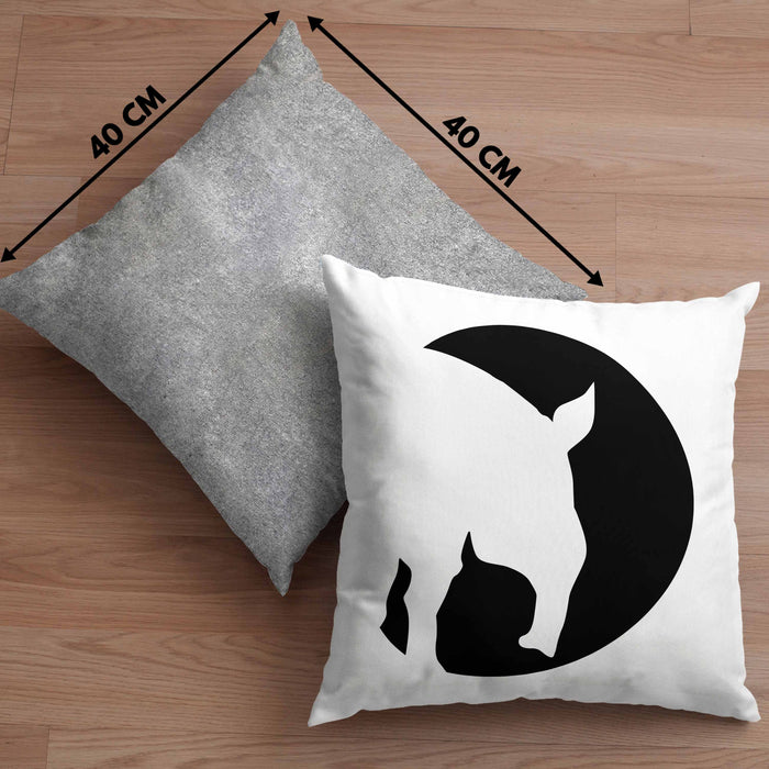 Lustige Tapir Kissen mit Füllung 40x40 Geschenk Tapir Liebhaber Grafik (Grau) Grau Trendation