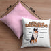 Lustige Kissen mit Füllung 40x40 für Australian Shepherd Liebhaber Geschenkidee (Grau) Rosa Trendation