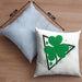St Patricks Day Kissen mit Füllung 40x40 Kleeblatt Irisch Irland Geschenkidee (Grau) Blau Trendation