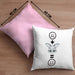 Kaninchen Kissen mit Füllung 40x40 Geschenk für Kaninchen Kanickel Hasen Besitzer Lustige Geschenkidee :( + Hase = :) Geburtstag (Grau) Rosa Trendation