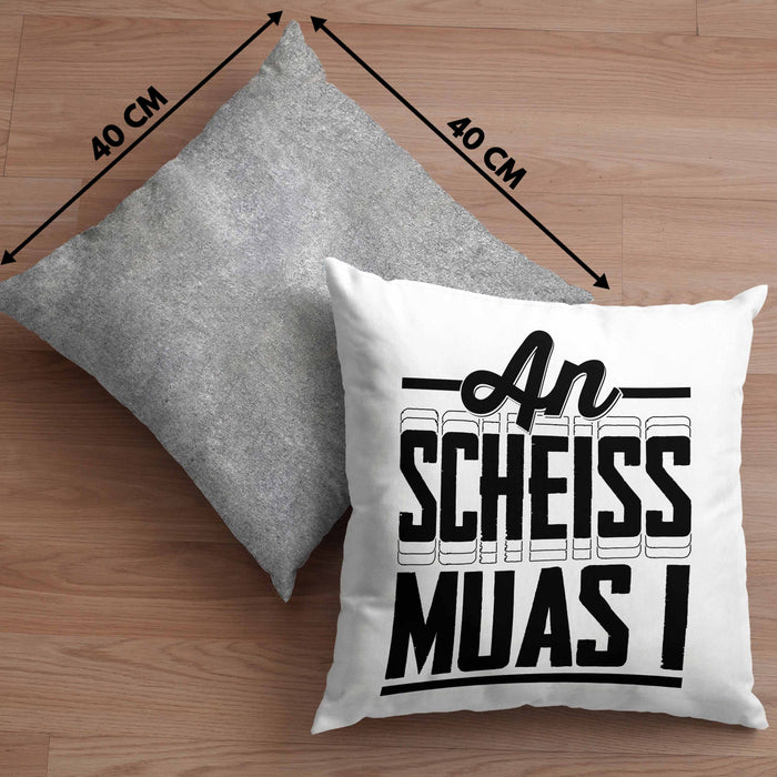 Bayern Kissen mit Füllung 40x40 Geschenk Witz Bayer Boarisch Witz Spruch Kaffee-Kissen mit Füllung 40x40 Geschenkidee (Grau) Grau Trendation