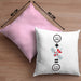 Sateliten Kissen mit Füllung 40x40 Geschenk für Sateliten Weltraum Weltall Fans Lustige Geschenkidee :( + Satelit = :) (Grau) Rosa Trendation