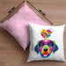 Golden Retriever Herz Farbe Besitzer Kissen mit Füllung 40x40 Geschenk Lustiger Spruch Geschenkidee Golden Retriever Liebhaber (Grau) Rosa Trendation