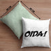 Oida Kissen mit Füllung 40x40 Geschenk Bayern Bayrisch Dialekt (Grau) Grün Trendation