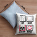 Eat Sleep Metalcore Repeat Kissen mit Füllung 40x40 Geschenk Musik Metal Heavy Kopf (Grau) Blau Trendation