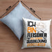 Fleischer Ausbildung Kissen mit Füllung 40x40 Geschenk Ich Bin Fleischer In Der Ausbildung Ich Darf Das Geschenkidee Spruch (Grau) Blau Trendation