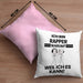 Rapper Geschenk Kissen mit Füllung 40x40 Lustiger Spruch Ich Bin Rapper Warum Weil Ich Es Kann Geschenkidee Bester Rapper Geburtstag (Grau) Rosa Trendation