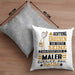 Maler Geschenk Kissen mit Füllung 40x40 Lustiger Spruch Erheben Sie Sich Der Maler Betritt den Raum (Grau) Grau Trendation