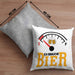 Kissen mit Füllung 40x40 Ich Brauche Bier Lustiges Biertrinker Party Geschenk (Grau) Grau Trendation