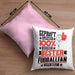 Fußballfan Geschenk Lustiger Spruch für Fußballfan Geschenkidee Bester Fußballfan Der WeltKissen mit Füllung 40x40 (Grau) Rosa Trendation