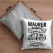 Lustige Kissen mit Füllung 40x40 für Maurer Geschenk Spruch Geschenkidee Maurer Beruf (Grau) Grau Trendation