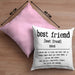 Bester Freund Beste Freundin Geschenk Kissen mit Füllung 40x40 Definition Lustiger Spruch BFF Beste Friends Häferl (Grau) Rosa Trendation