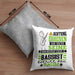 Bassist Geschenk Kissen mit Füllung 40x40 Lustiger Spruch Erheben Sie Sich Der Bassist Betritt den Raum (Grau) Grau Trendation
