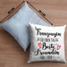 Trauzeugin Kissen mit Füllung 40x40 Geschenk Beste Freundin Überraschung Beste Trauzeugin Spruch Geschenkidee (Grau) Blau Trendation