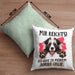 Border Collies Besitzer Kissen mit Füllung 40x40 Geschenk Lustiger Spruch Geschenkidee Mir Reichts Ich Geh Zu Meinem Border Collies (Grau) Grün Trendation