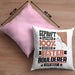 Boulderer Geschenk Lustiger Spruch für Boulderer Geschenkidee Bester Boulderer Der WeltKissen mit Füllung 40x40 (Grau) Rosa Trendation