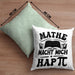 Mathe-Lehrer Kissen mit Füllung 40x40 Geschenkidee Mathe Macht Mit Happy Mathe-Liebhaber Geschenk Geburtstag Weihnachten Mathestudent (Grau) Grün Trendation