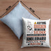Hundeliebhaber Geschenk Kissen mit Füllung 40x40 Lustiger Spruch Erheben Sie Sich Der Hundeliebhaber Betritt den Raum (Grau) Blau Trendation
