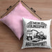 Lieblingssport Maistransport Kissen mit Füllung 40x40 Geschenk Landwirt Bauer Geschenkidee Landwirtschaft Häferl (Grau) Rosa Trendation