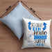 Surfer Kissen mit Füllung 40x40 Geschenk So Sieht Ein Richtig Cooler Surfer Aus Geschenkidee Spruch Lustig (Grau) Blau Trendation
