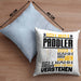 Paddler Geschenk Kaffee-Kissen mit Füllung 40x40 Geschenkidee für Paddler Ich Bin Paddler Ich Kann Es Dir Erklären Jedoch Nicht Für Dich Verstehen Spruch Lustig (Grau) Blau Trendation