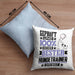 Hundetrainer Geschenk Lustiger Spruch für Hundetrainer Geschenkidee Bester Hundetrainer Der WeltKissen mit Füllung 40x40 (Grau) Blau Trendation