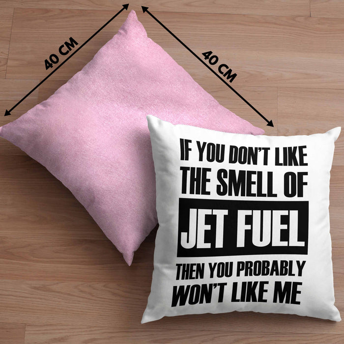 Fuel Kissen mit Füllung 40x40 Geschenk für Fluglotsen mit Spruch (Grau) Rosa Trendation