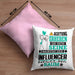 Influencer Geschenk Kissen mit Füllung 40x40 Lustiger Spruch Erheben Sie Sich Der Influencer Betritt den Raum (Grau) Rosa Trendation