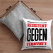 System Kissen mit Füllung 40x40 Geschenk Spruch Lustig Resistent Gegen Vernupft Geschenkidee Geburtstag (Grau) Grau Trendation