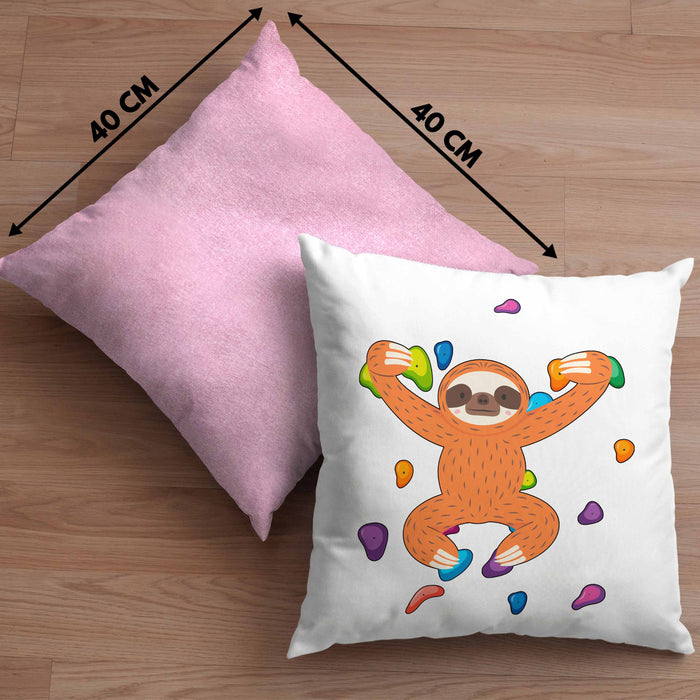 Bouldern Lustige Kissen mit Füllung 40x40 Kletterfans Kletterhalle Geschenkidee (Grau) Rosa Trendation